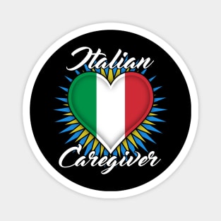 Italian Caregiver (white font) Magnet